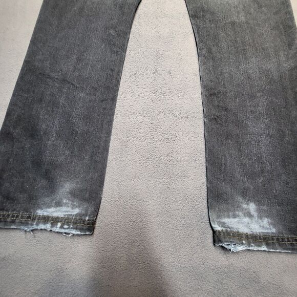 M. Society Jeans Mens 32x30 Blue Straight Leg Distressed Denim - Picture 10 of 12